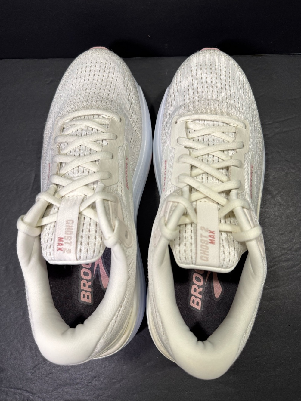 Brooks Ghost Max 2 Women’s Cream Pink Running Walking Sneakers Size-10( D-Wide) - Picture 7 of 10